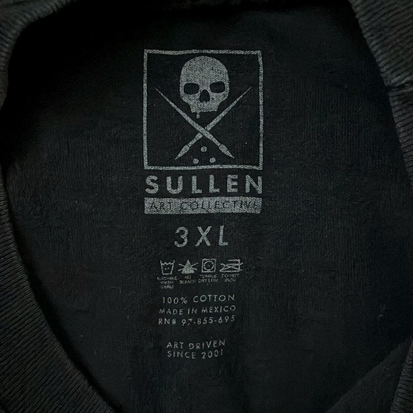 Sullen Art Collective Graphic Men’s Short Sleeve T-Shirt Black Size 3XL - Picture 6 of 8